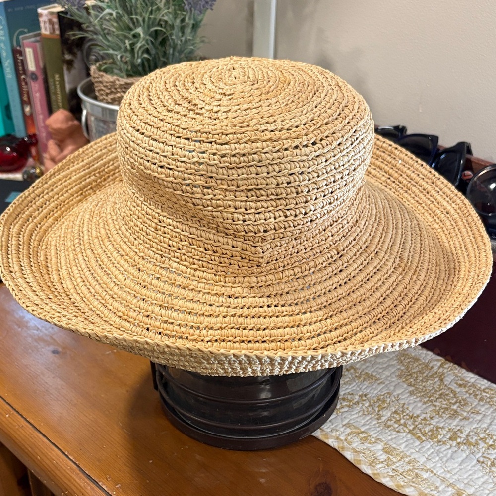 Helen Kaminski of Australia Designer Raffia Sun Hat Madagascar orig retail $550